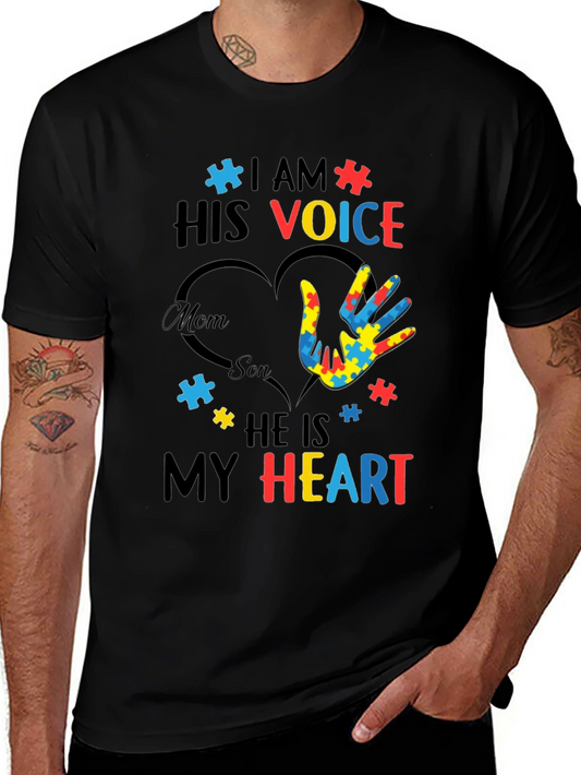 Autism Awareness I am His Voice Graphic Tee