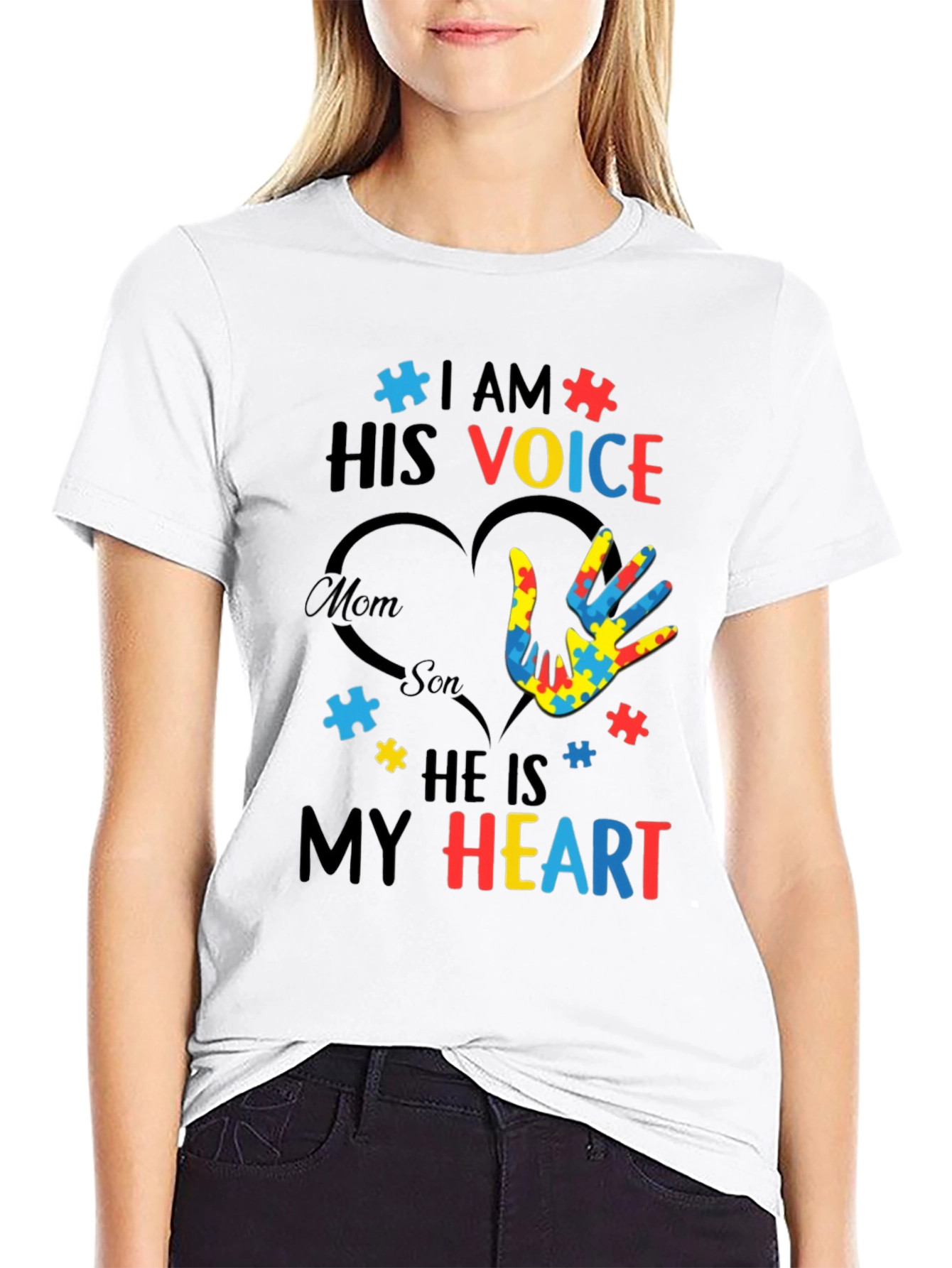 Autism Awareness I am His Voice Graphic Tee