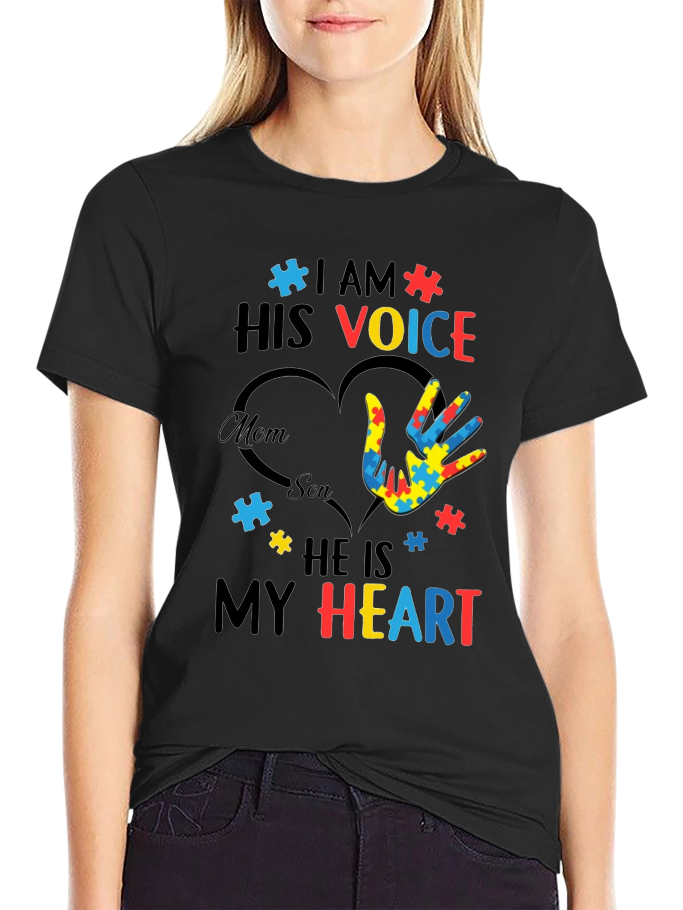 Autism Awareness I am His Voice Graphic Tee