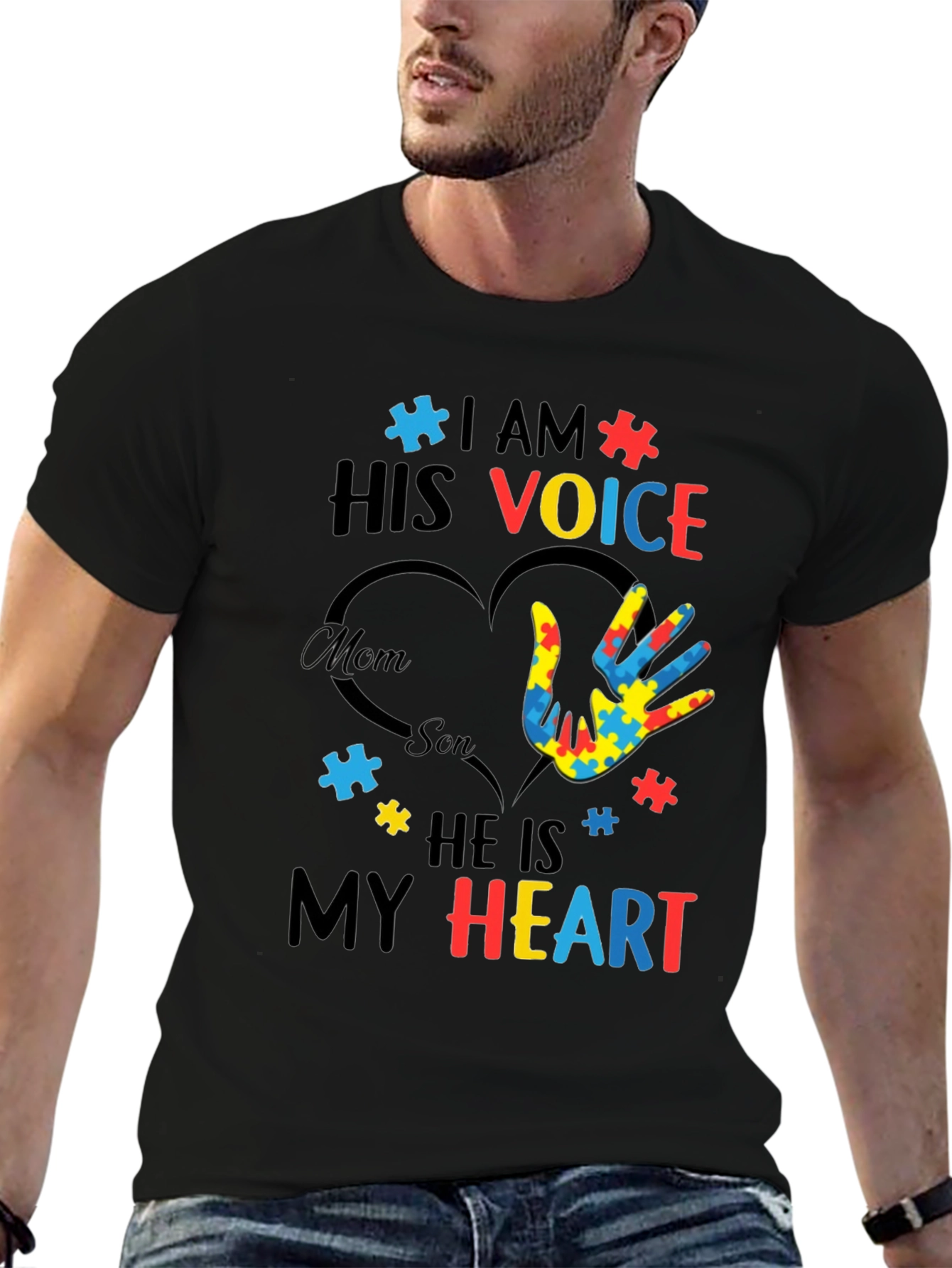 Autism Awareness I am His Voice Graphic Tee