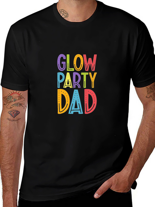 Glow Party Dad Black T-Shirt