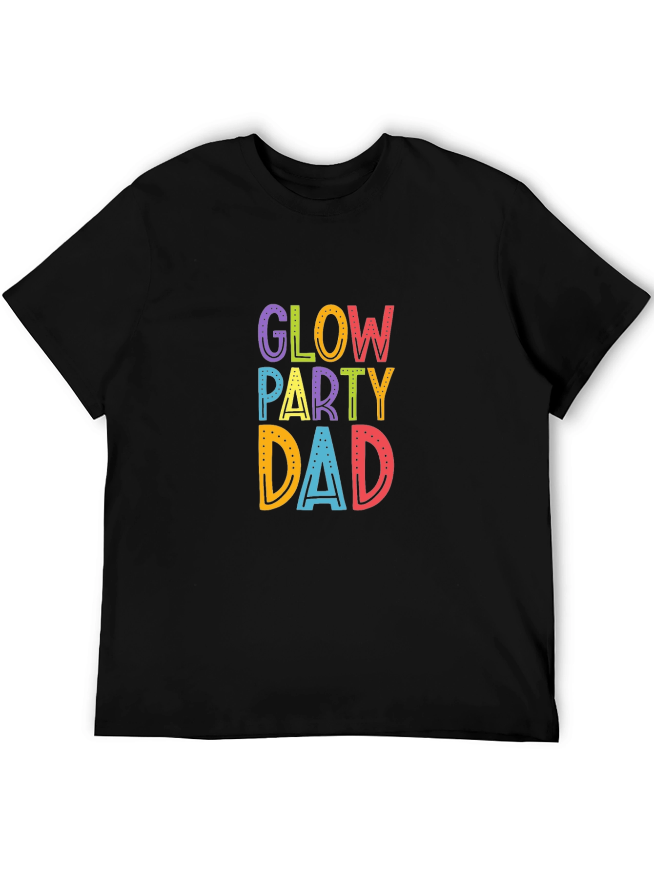 Glow Party Dad Black T-Shirt