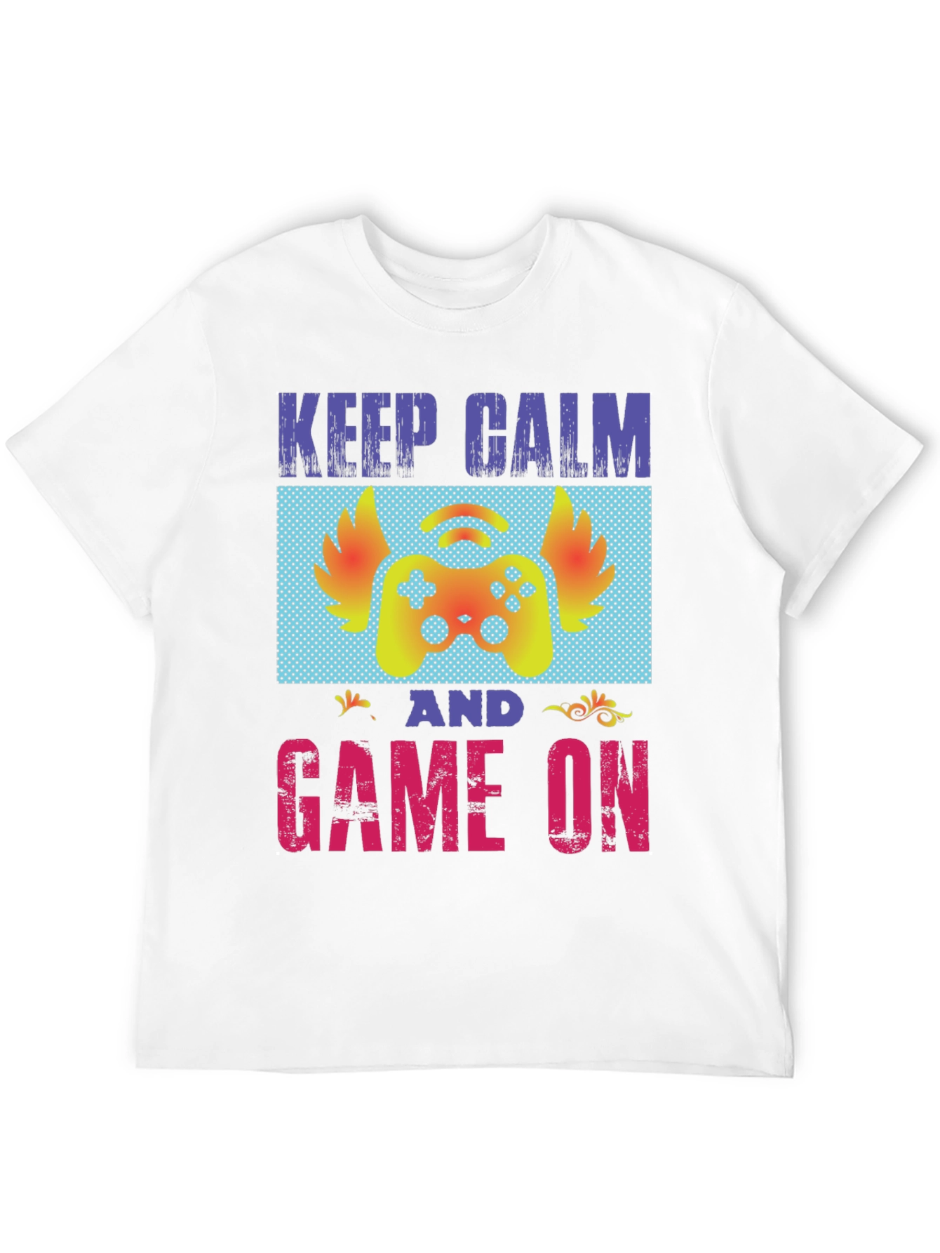 Keep Calm and Game On Graphic T-Shirt