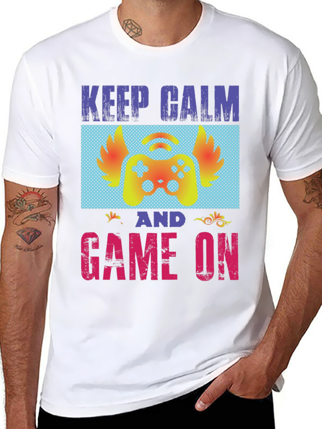 Keep Calm and Game On Graphic T-Shirt