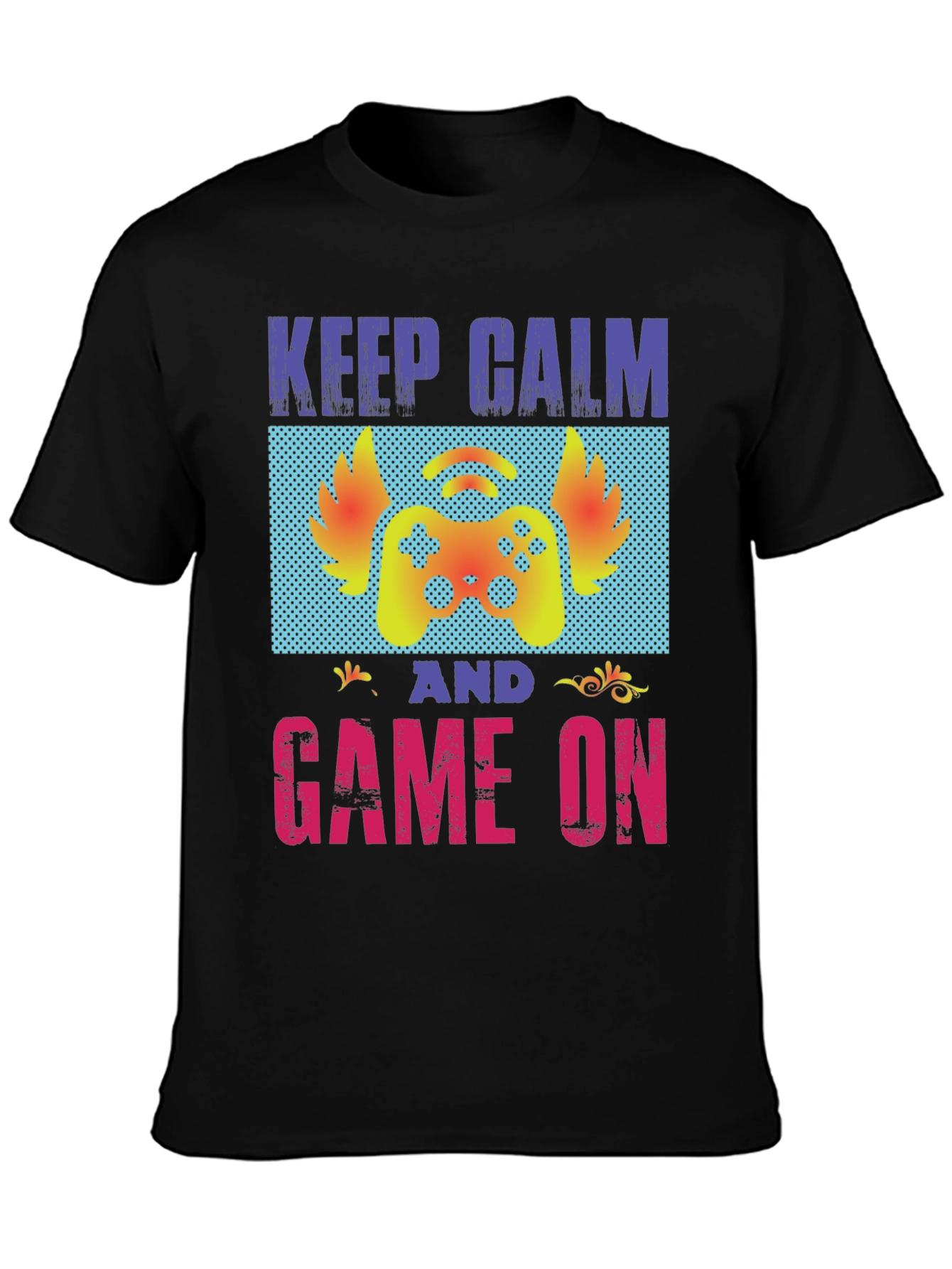 Keep Calm and Game On Graphic T-Shirt