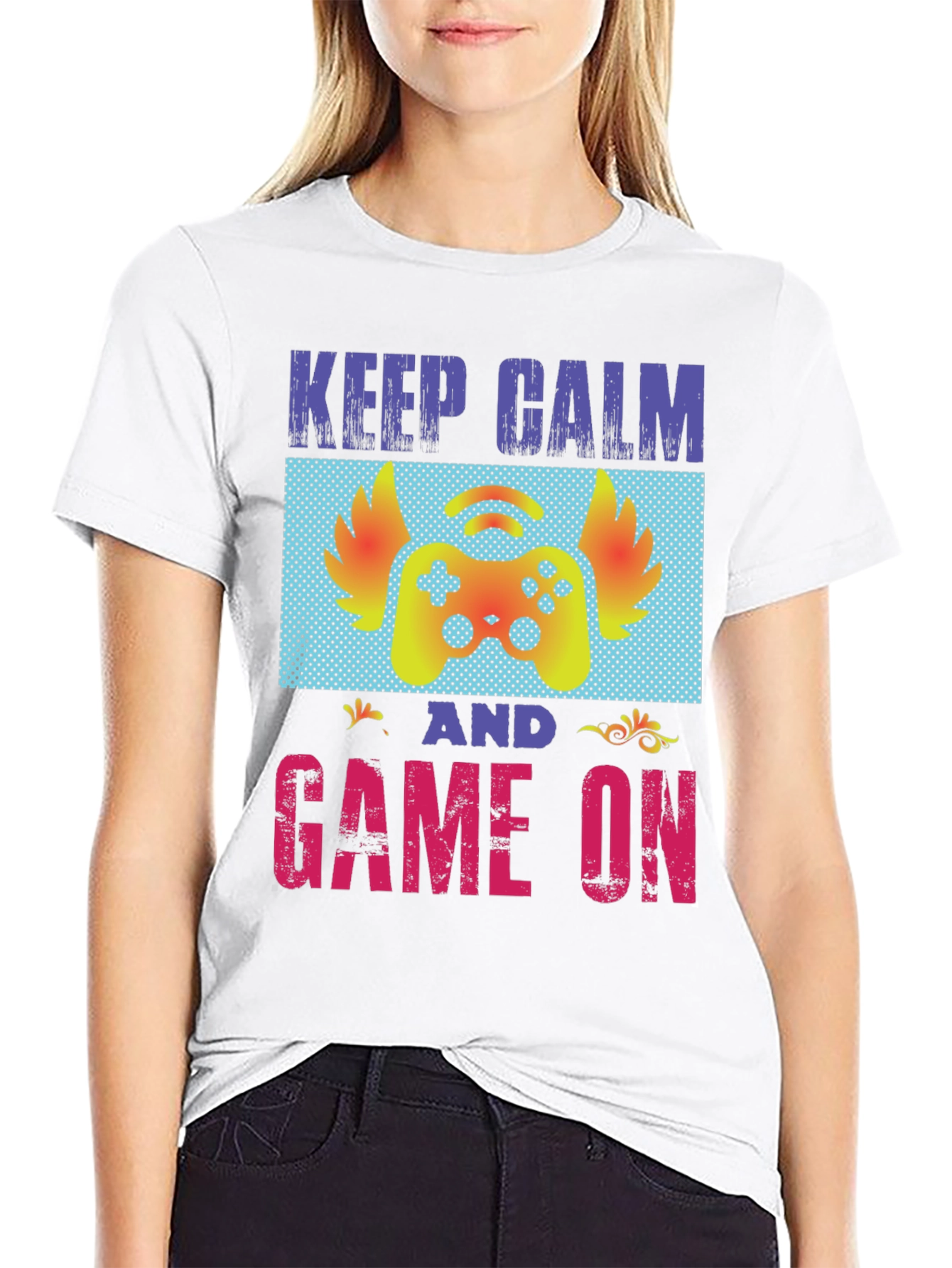 Keep Calm and Game On Graphic T-Shirt