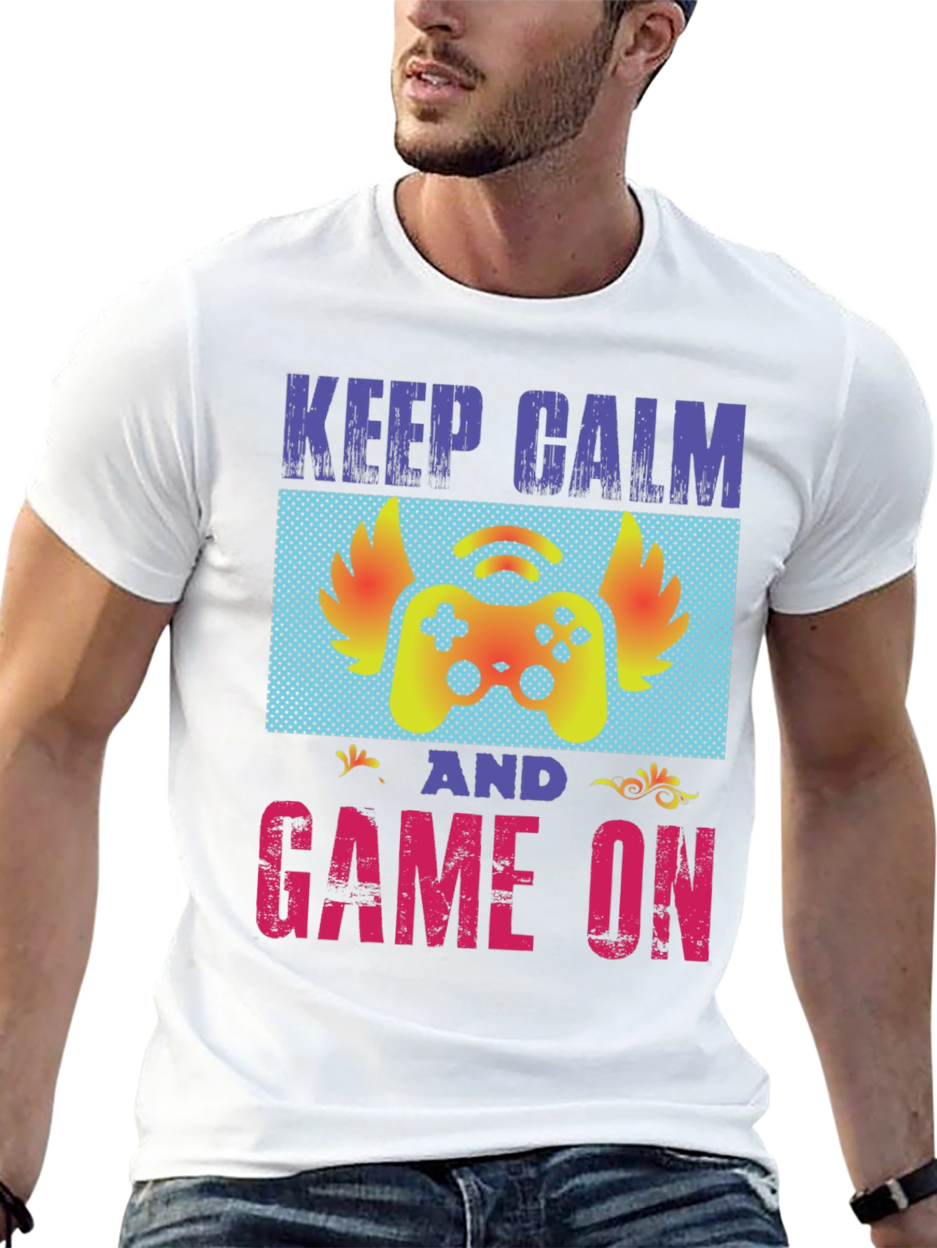Keep Calm and Game On Graphic T-Shirt