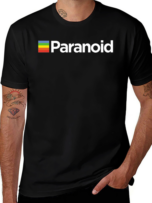 Paranoid Rainbow Graphic Black T-Shirt