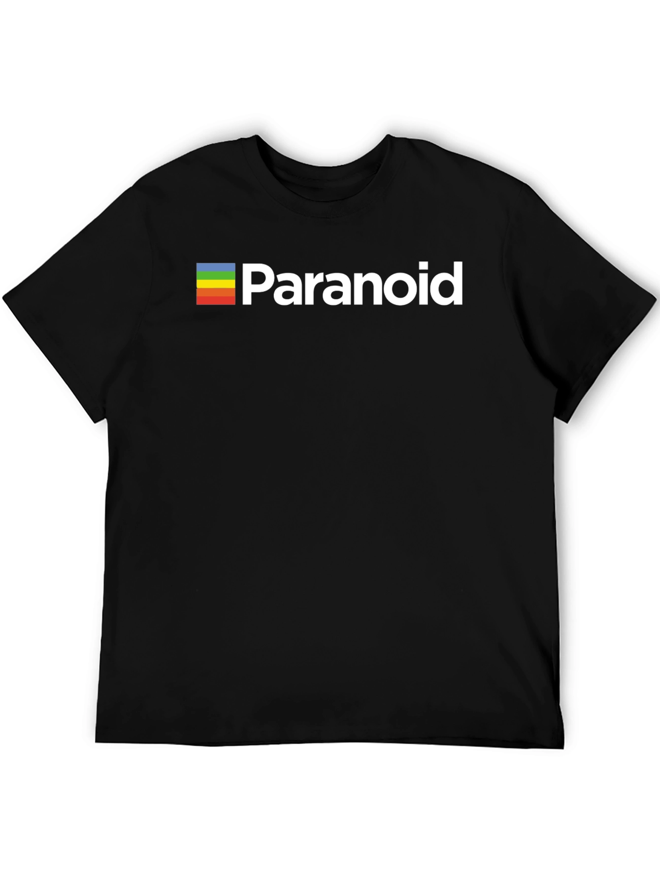 Paranoid Rainbow Graphic Black T-Shirt