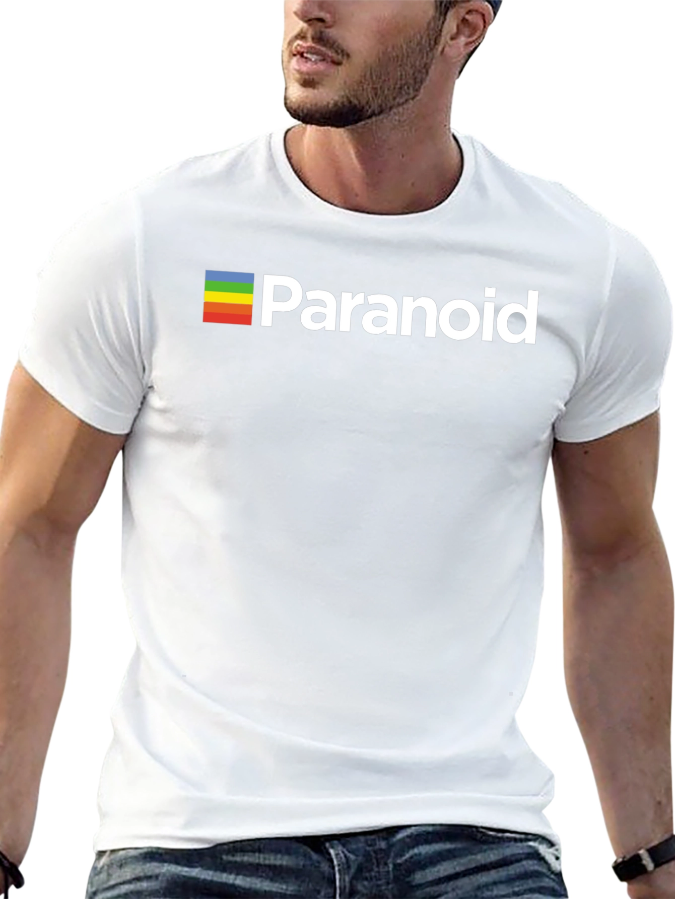 Paranoid Rainbow Graphic Black T-Shirt