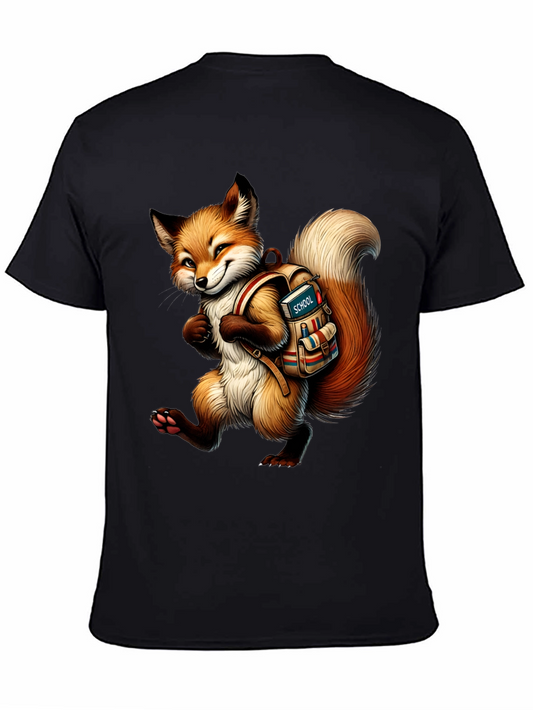 Fox Goes to School T-Shirt - Cute Animal Graphic Tee