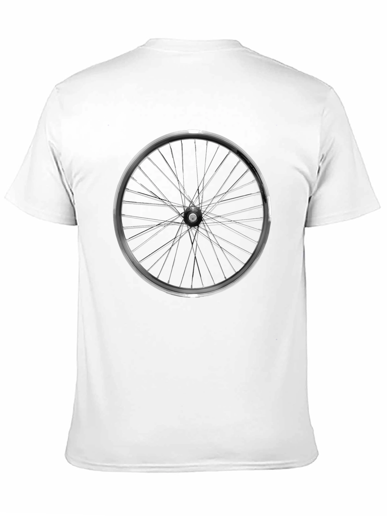 Cool Bicycle Wheel Graphic Tee - Black