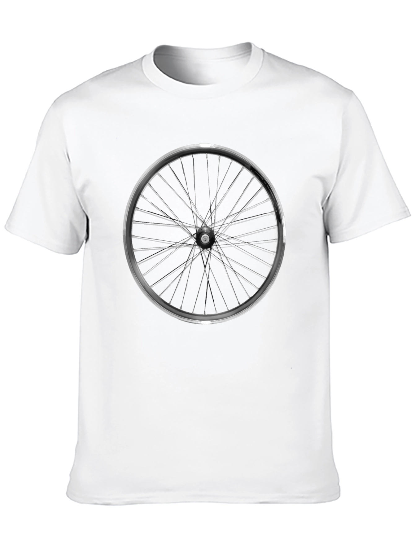 Cool Bicycle Wheel Graphic Tee - Black