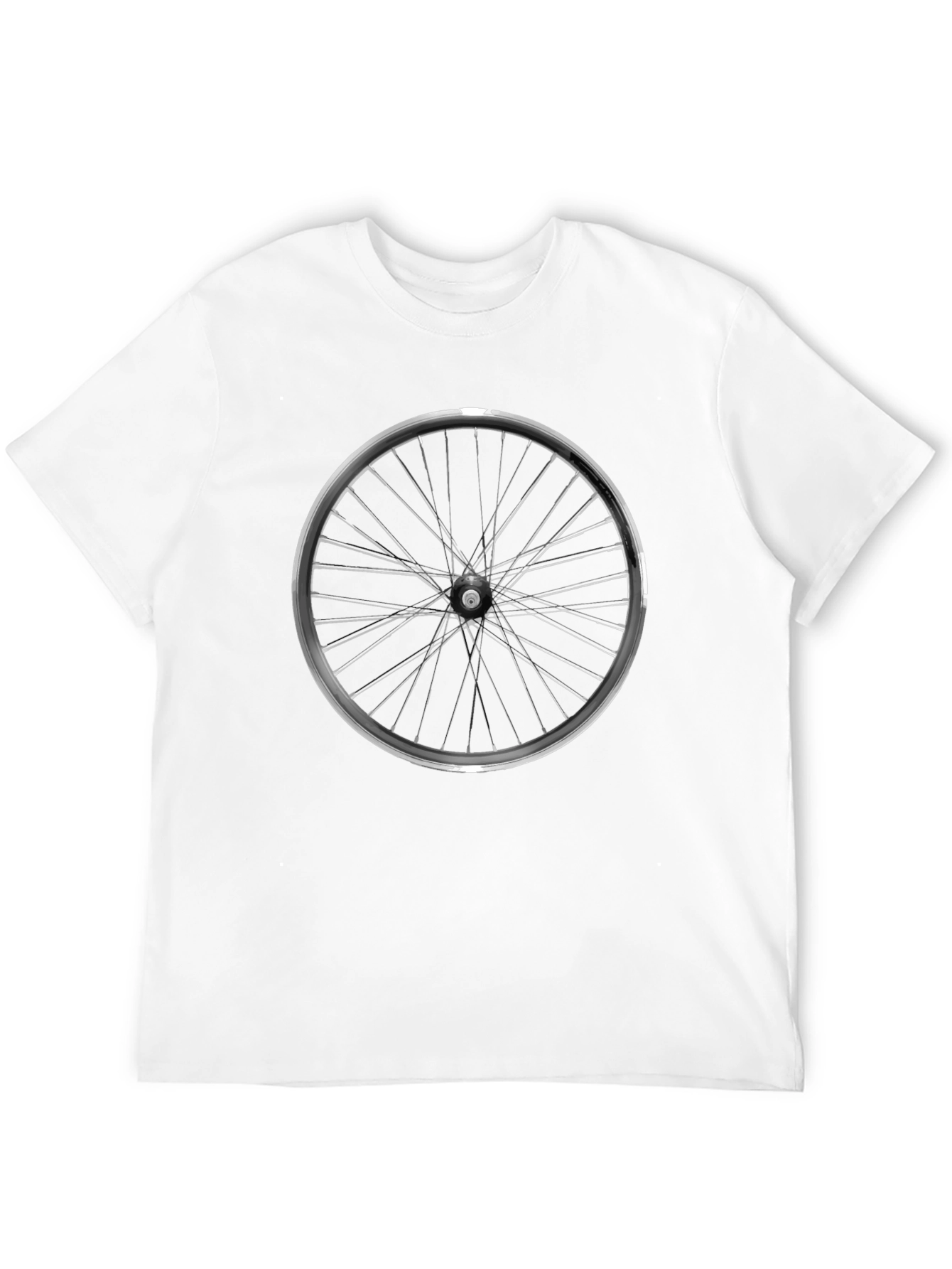 Cool Bicycle Wheel Graphic Tee - Black