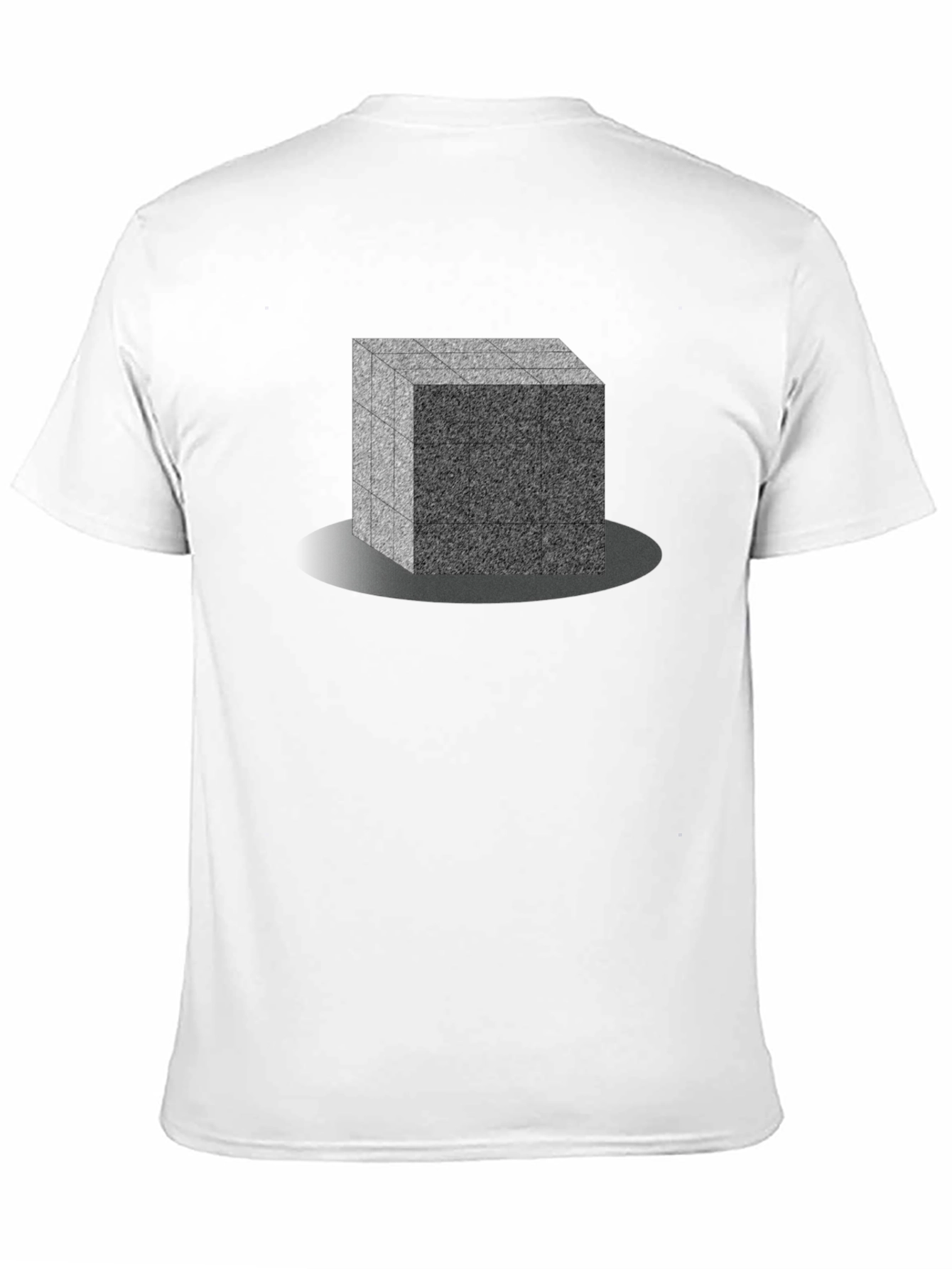 Geometric Cube Design Black T-Shirt