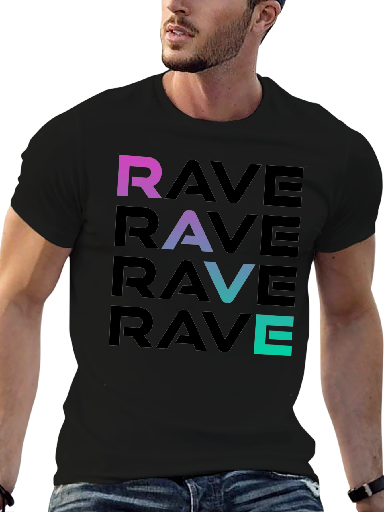 Rave Gradient T-Shirt - Club Party Apparel