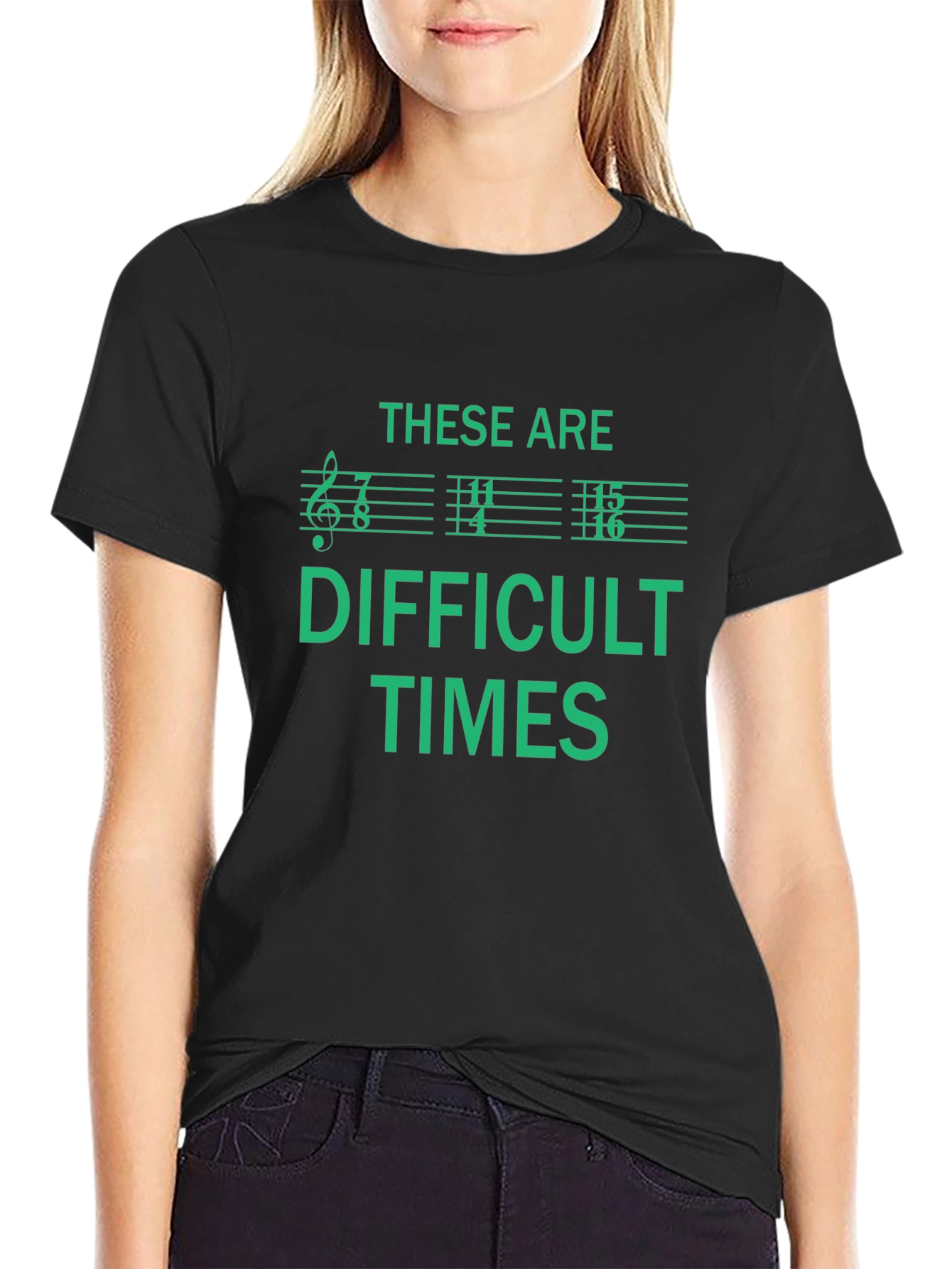 Difficult Times Music Note T-Shirt