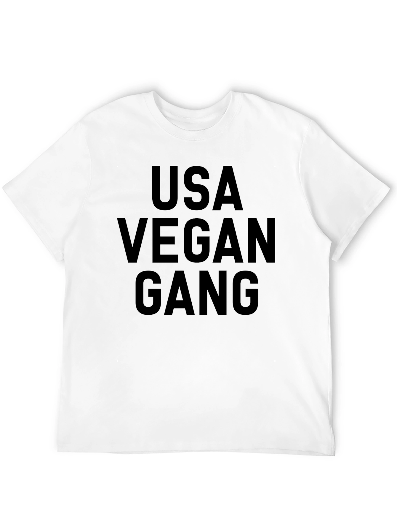 USA Vegan Gang Graphic Tee - Black Cotton