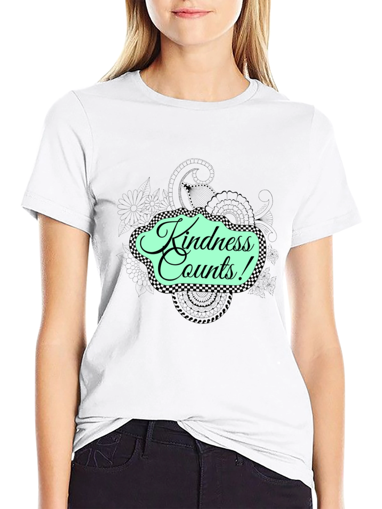 Kindness Counts Black Graphic Tee
