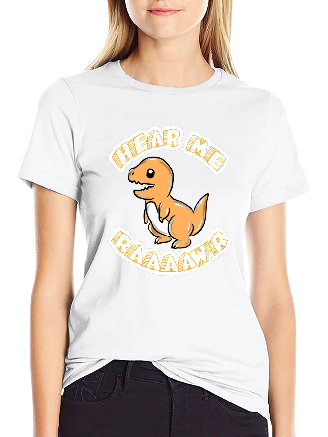 Hear Me Raaaawr Dinosaur Graphic Tee