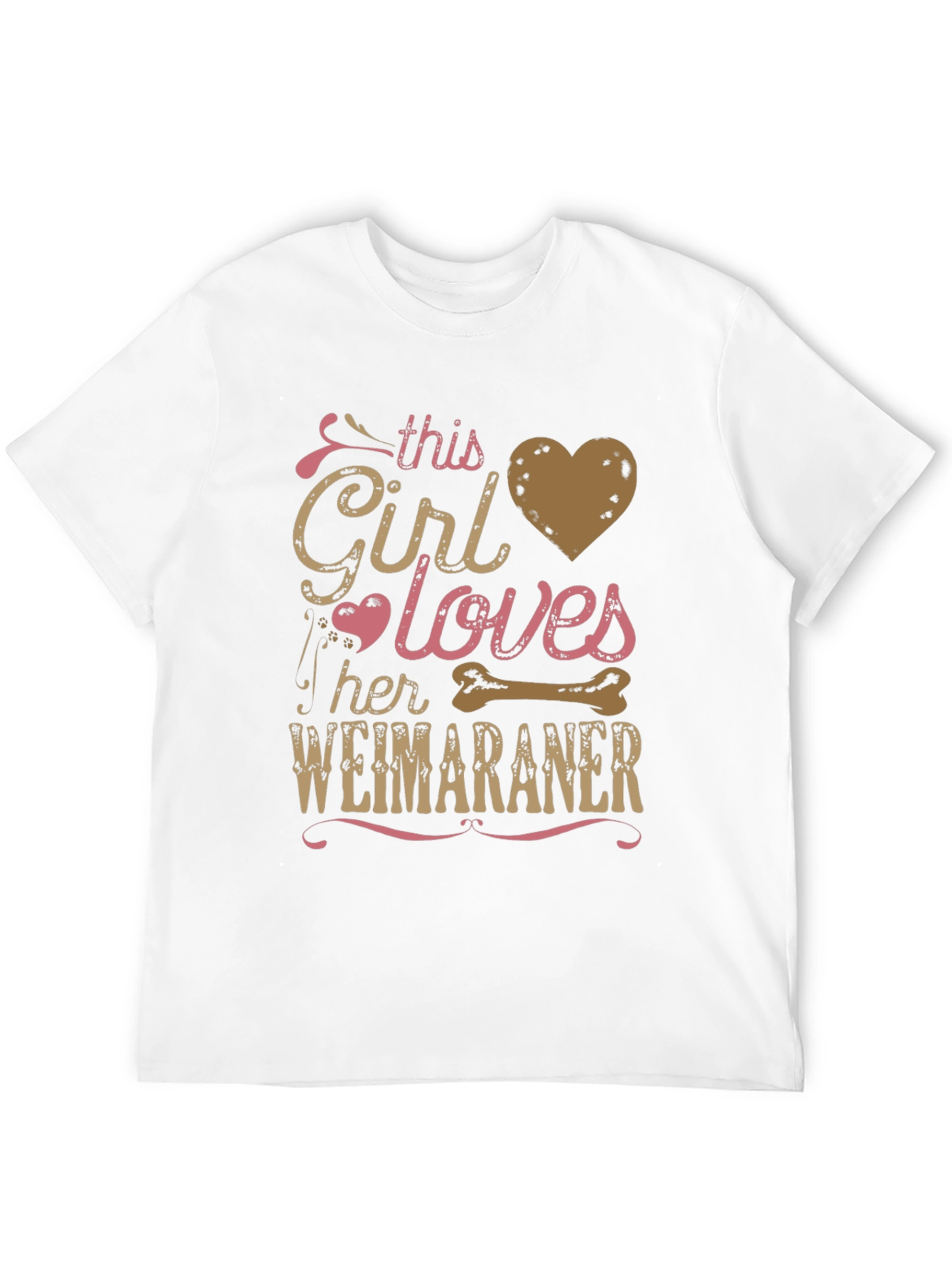 Girl Loves Her Weimaraner T-Shirt - Black