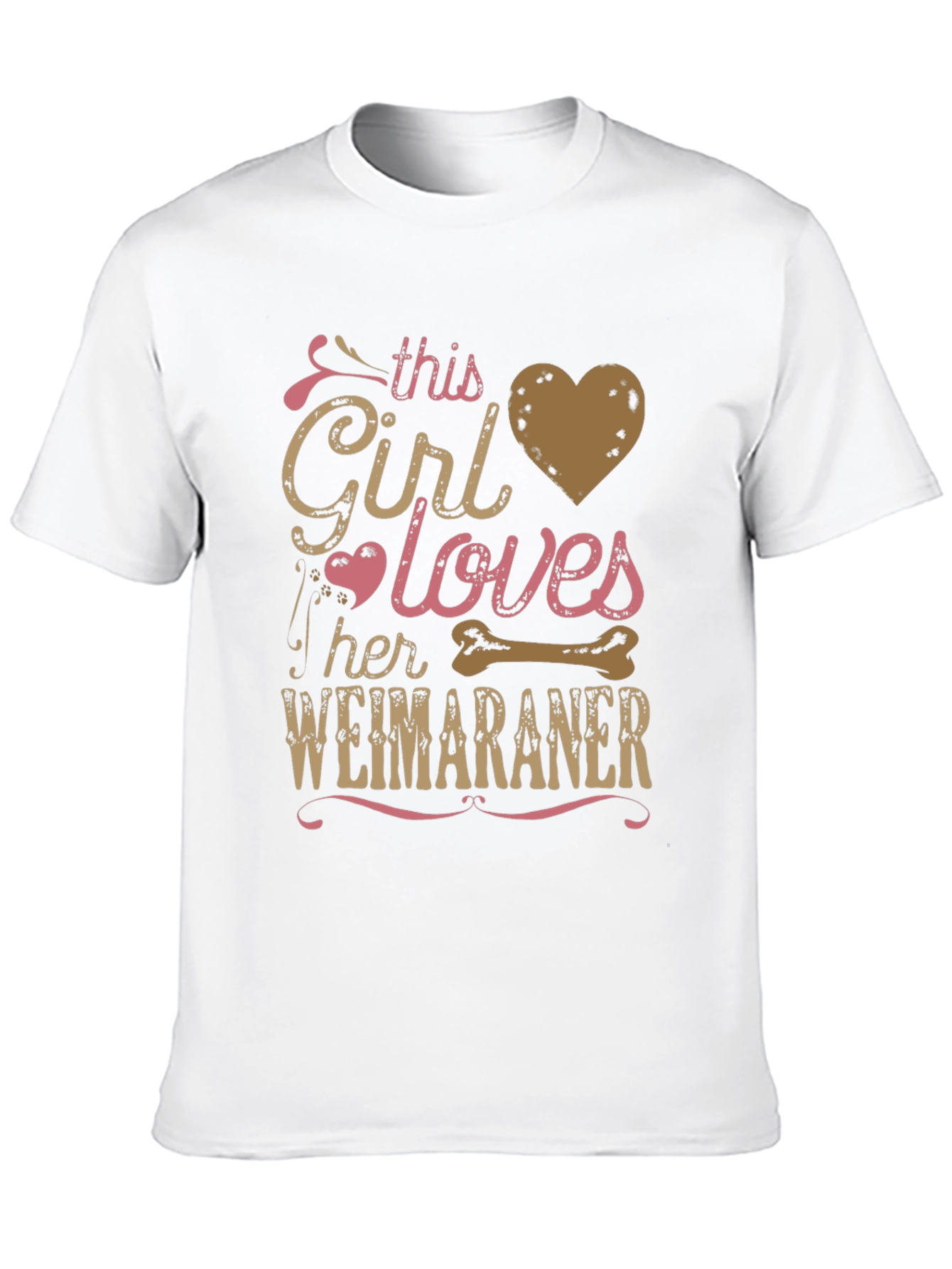 Girl Loves Her Weimaraner T-Shirt - Black
