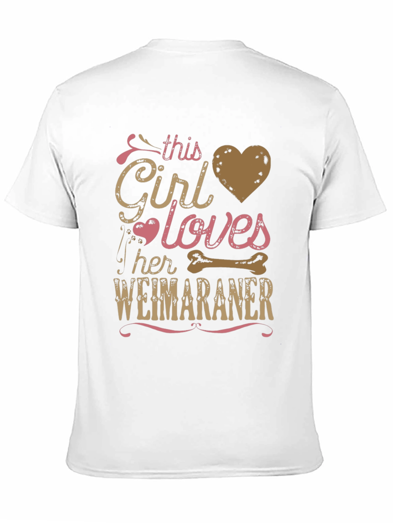 Girl Loves Her Weimaraner T-Shirt - Black