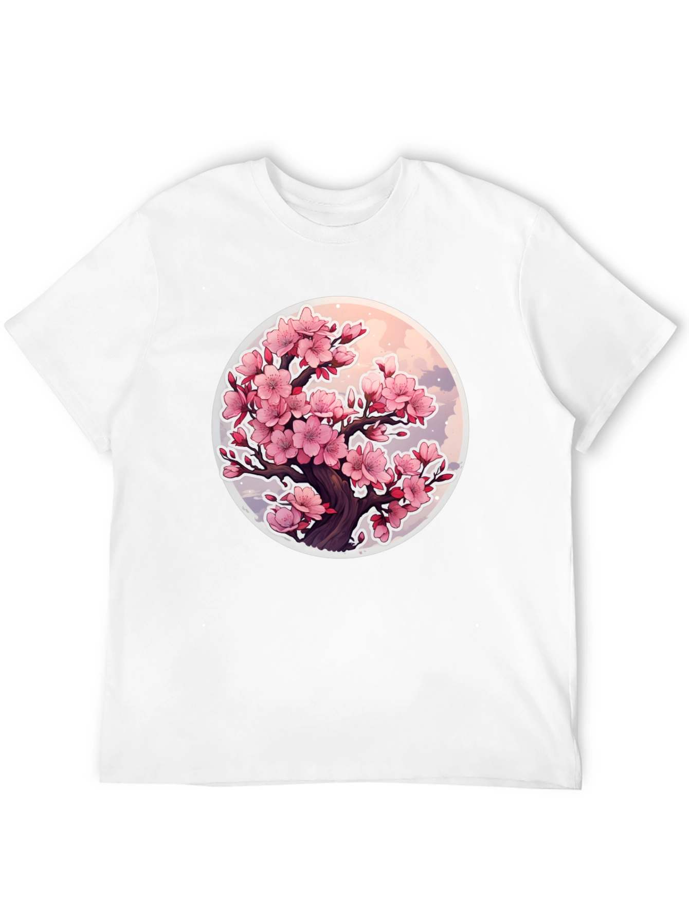 Cherry Blossom Tree Graphic T-Shirt - Black
