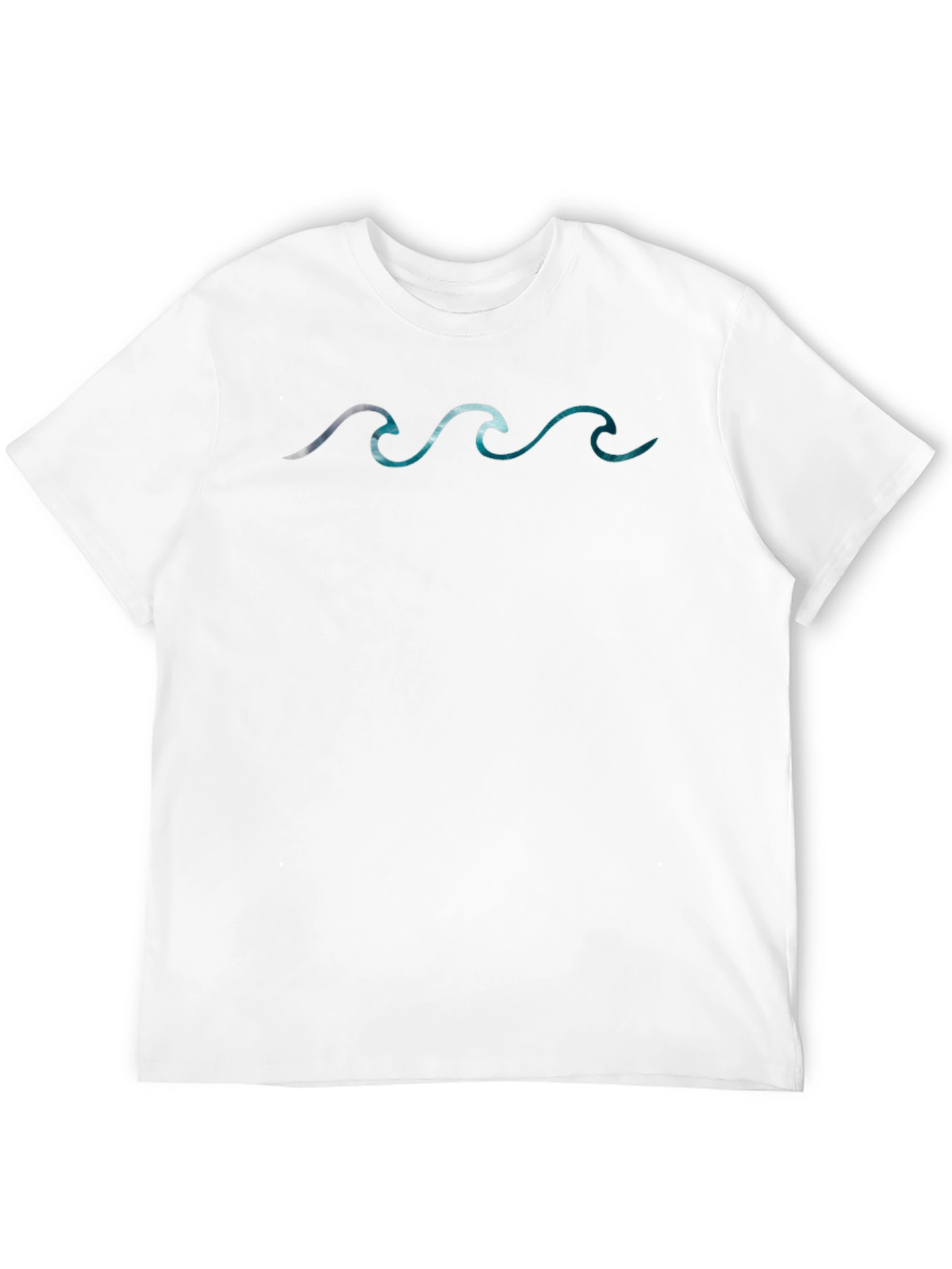 Ocean Waves Graphic Tee - Casual Black T-Shirt