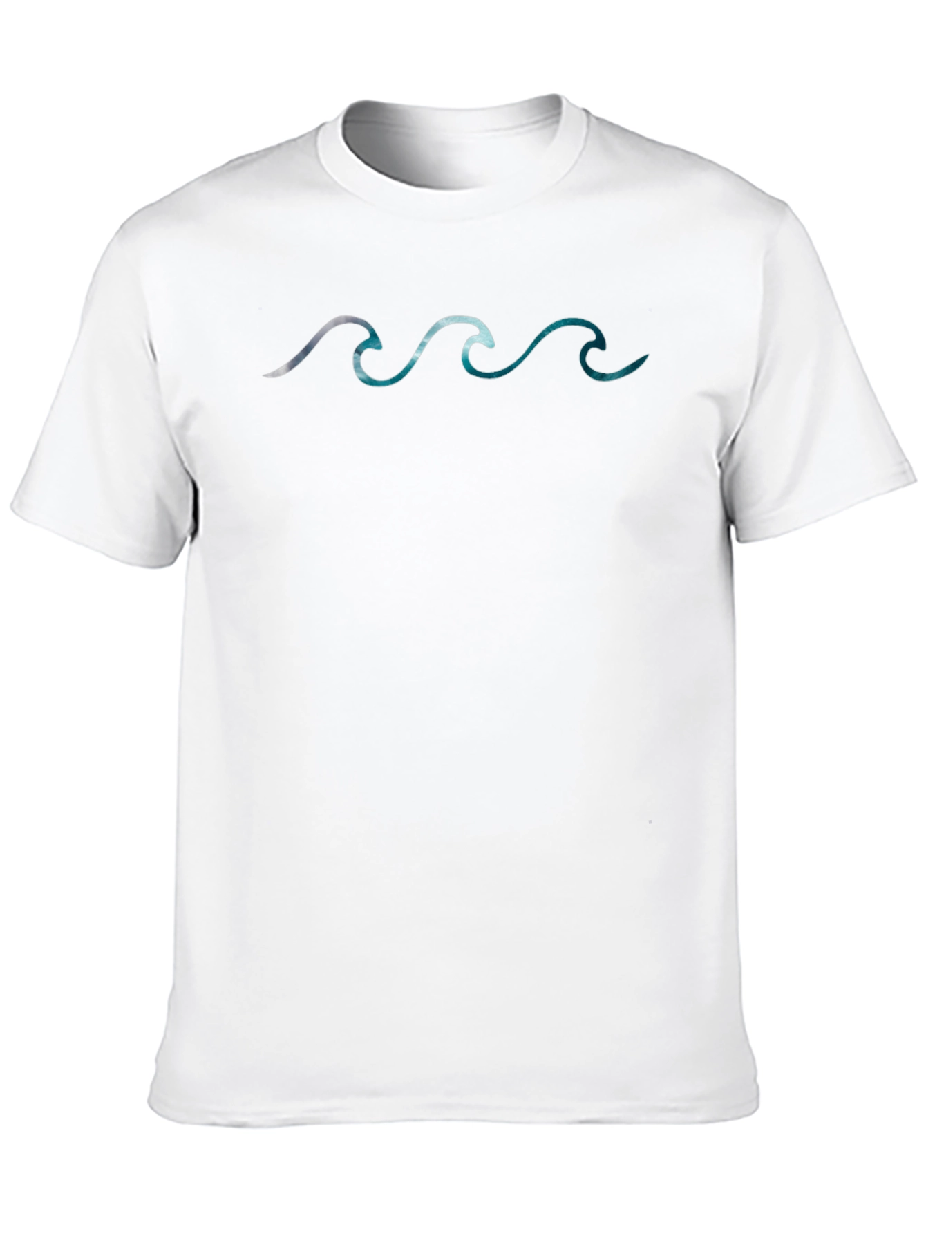 Ocean Waves Graphic Tee - Casual Black T-Shirt