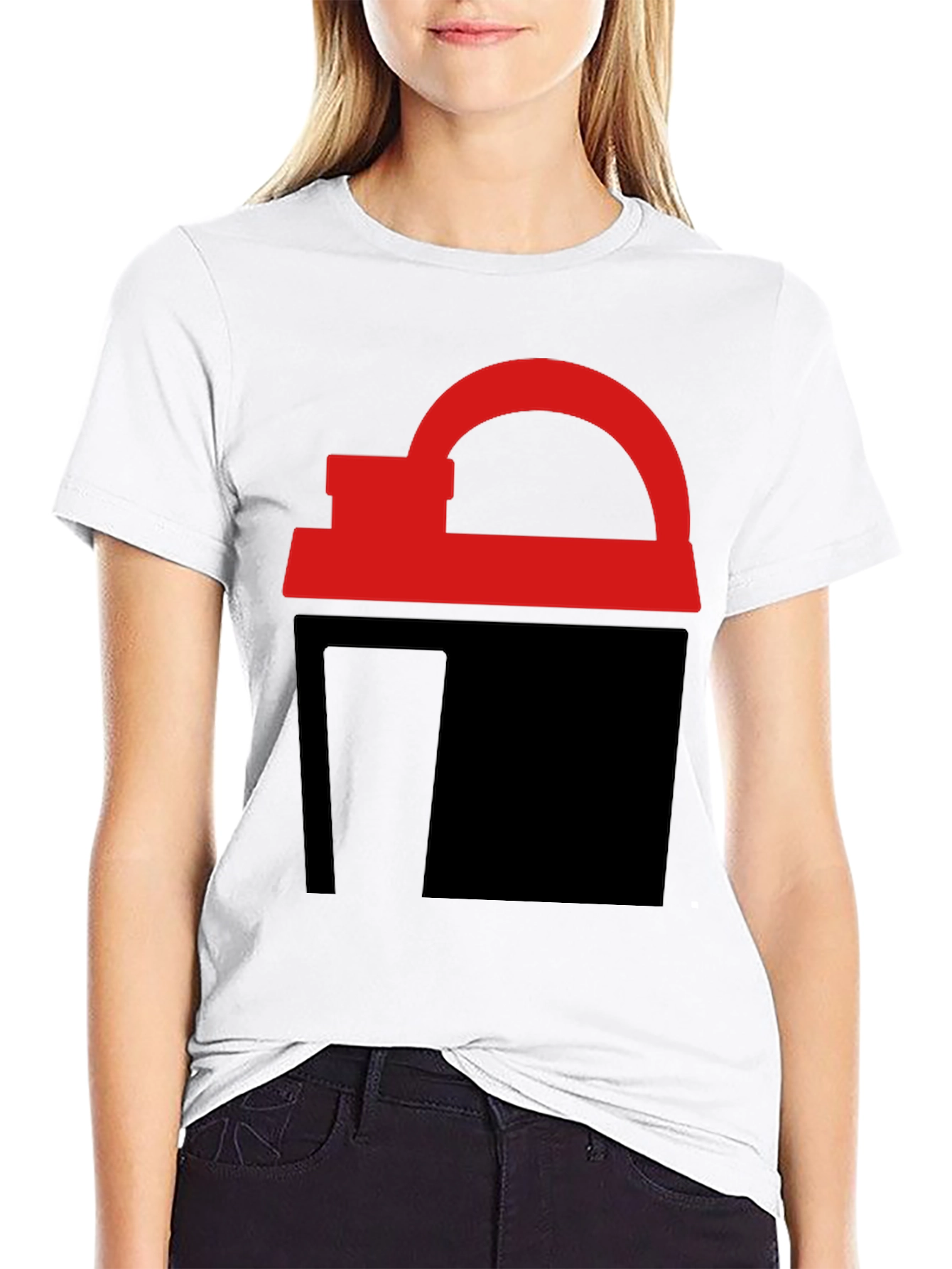 Abstract Red & Black Graphic Tee