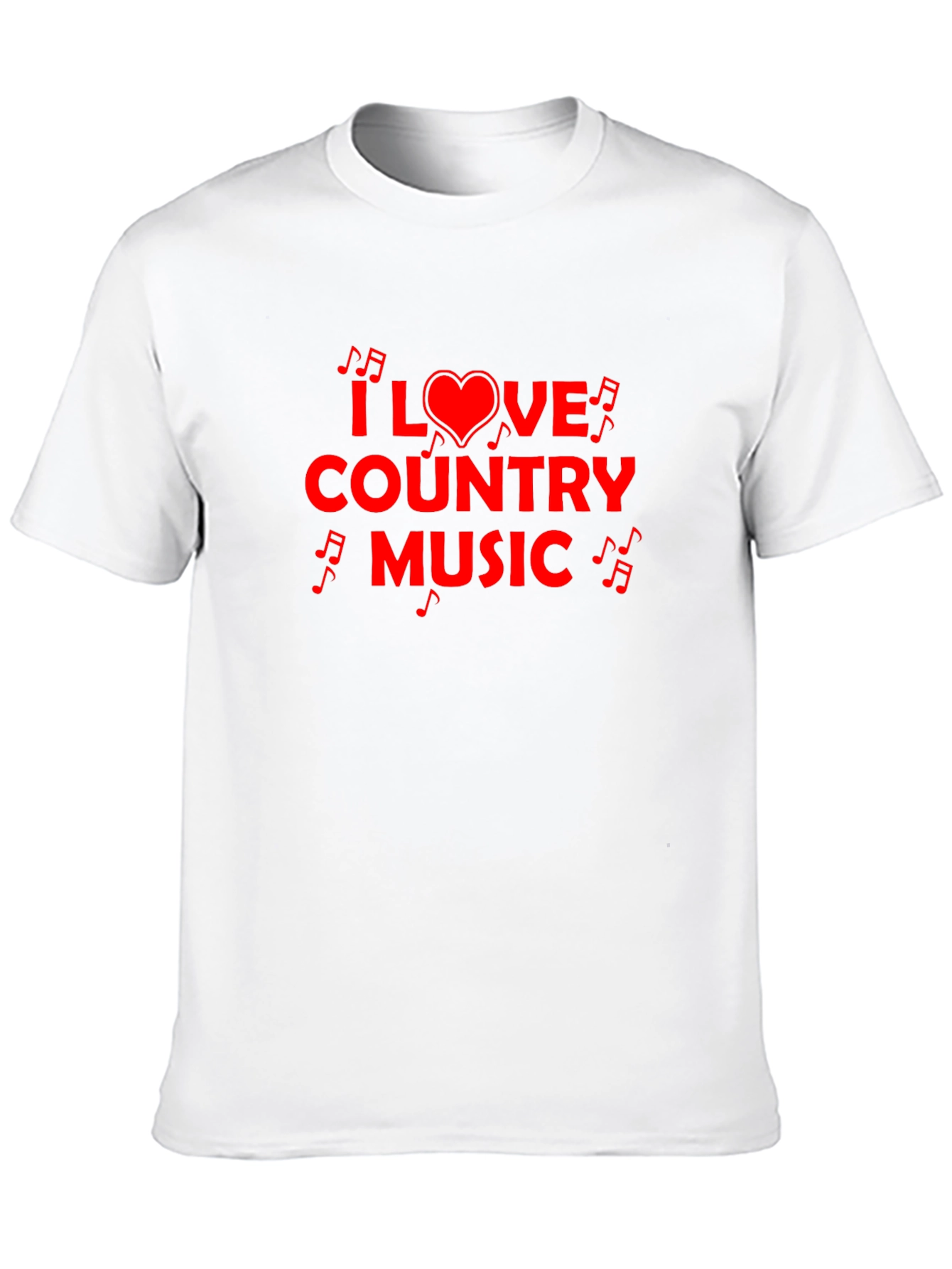 I Love Country Music Graphic Tee - Black
