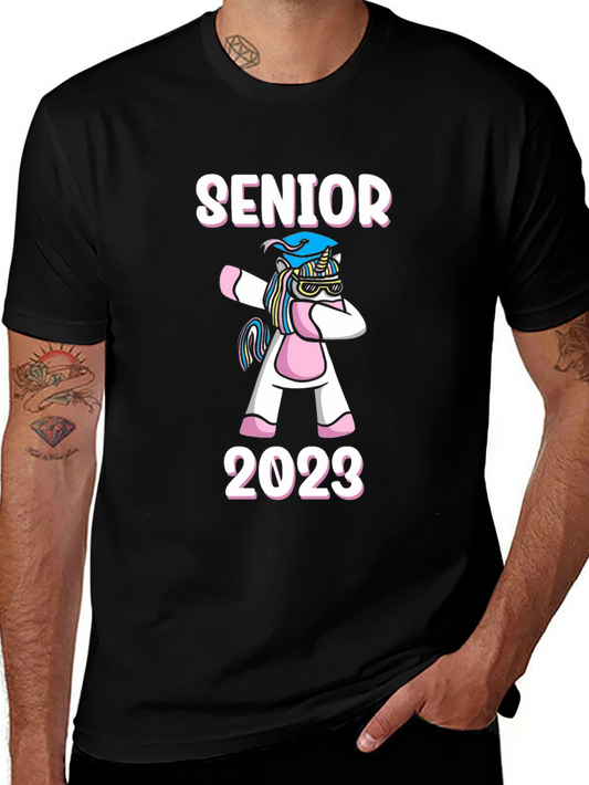 Senior 2023 Unicorn Dabbing Graduation T-Shirt