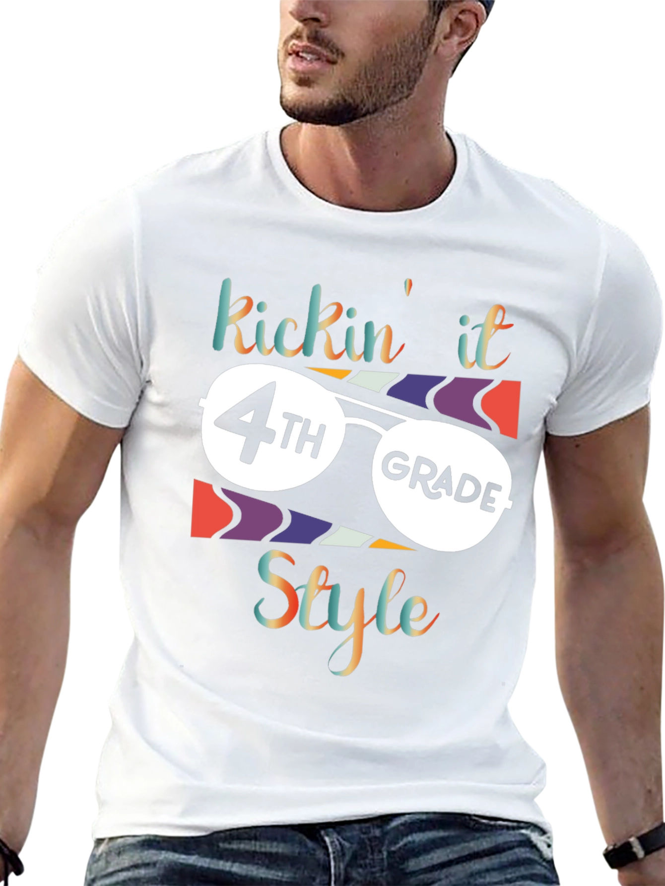 Kicking It 4th Grade Style Graphic Tee