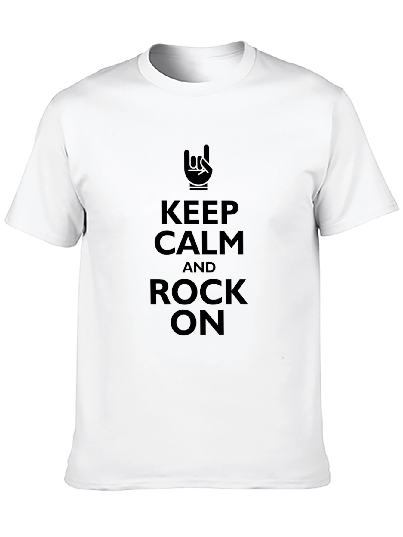 Keep Calm and Rock On Black T-Shirt