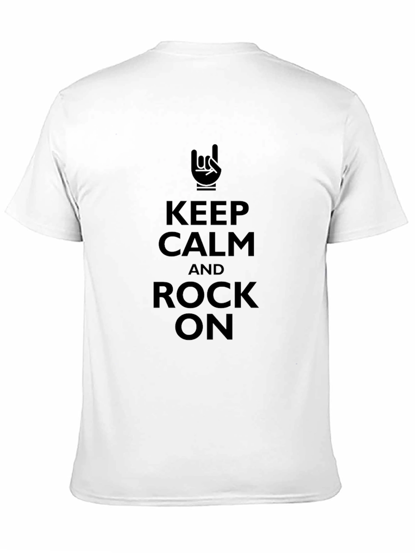Keep Calm and Rock On Black T-Shirt