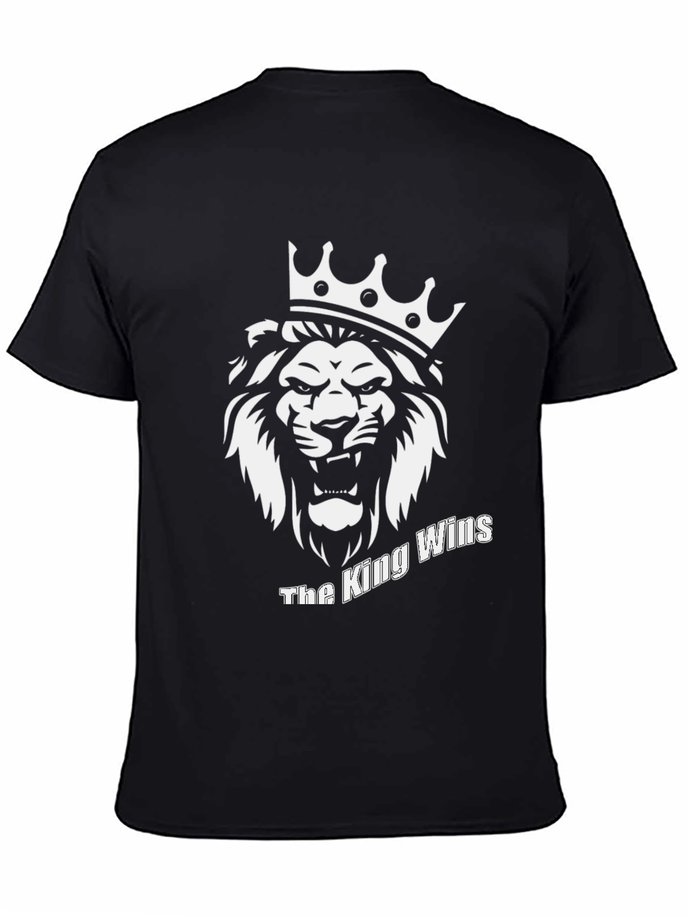The King Wins Lion Graphic T-Shirt