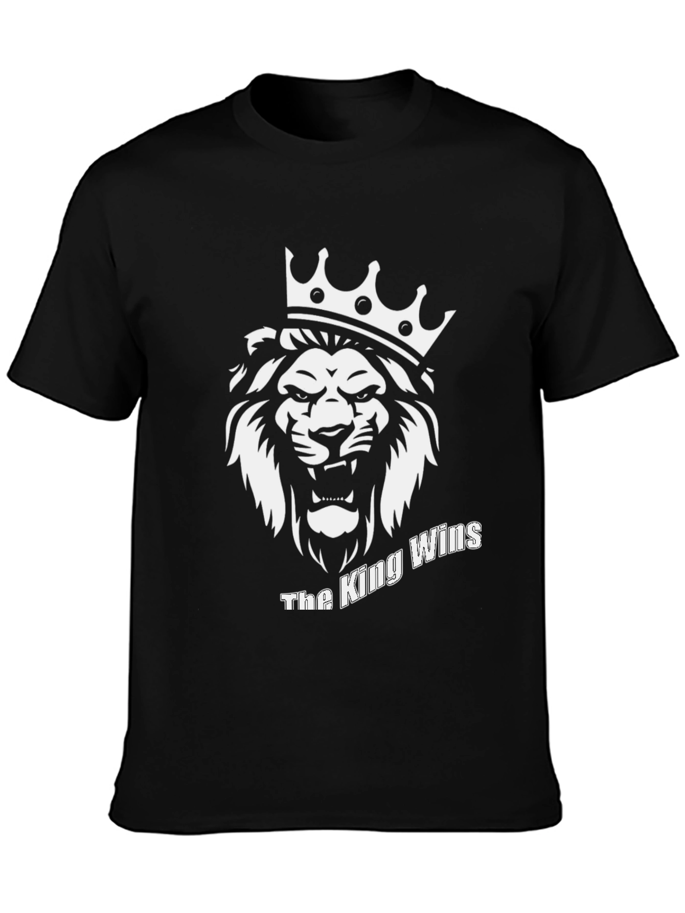 The King Wins Lion Graphic T-Shirt