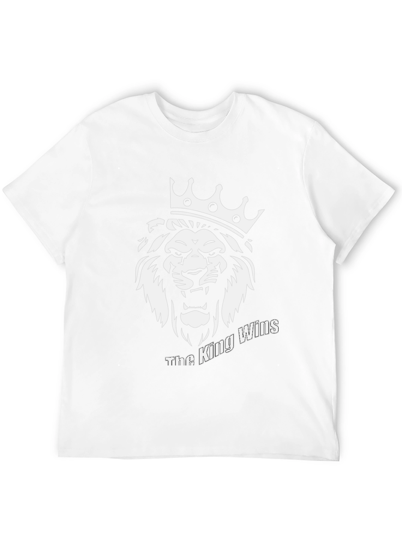 The King Wins Lion Graphic T-Shirt