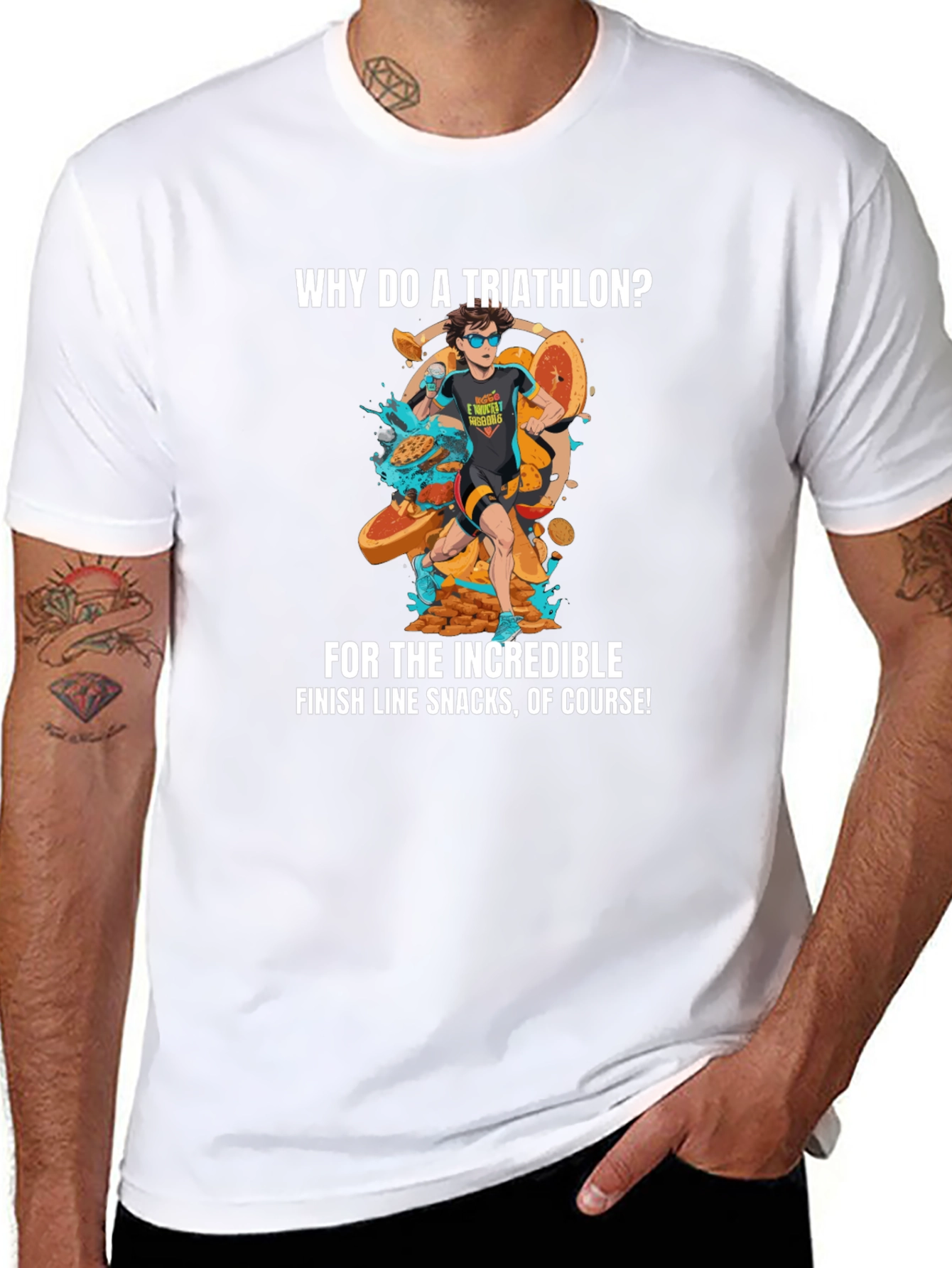 Triathlon Snacks Graphic Tee