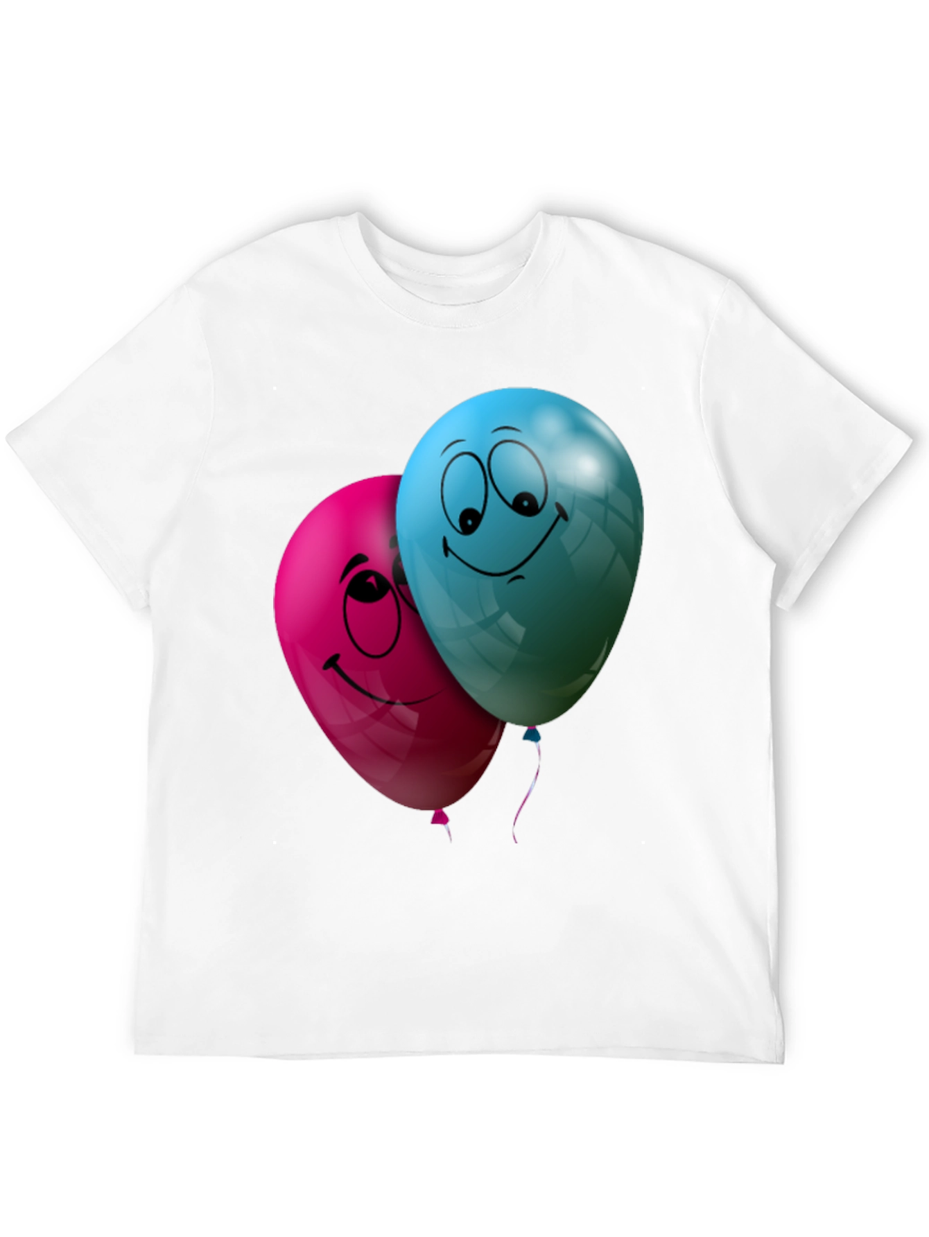Fun Balloon Graphic T-Shirt - Black Casual Tee