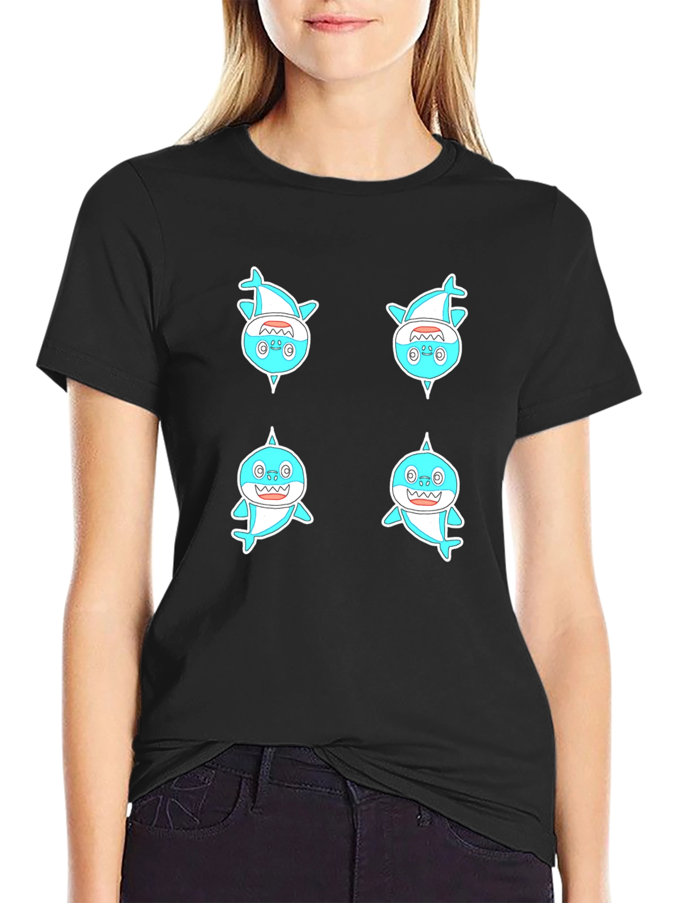 Baby Shark Graphic Tee - Mens Black T-Shirt