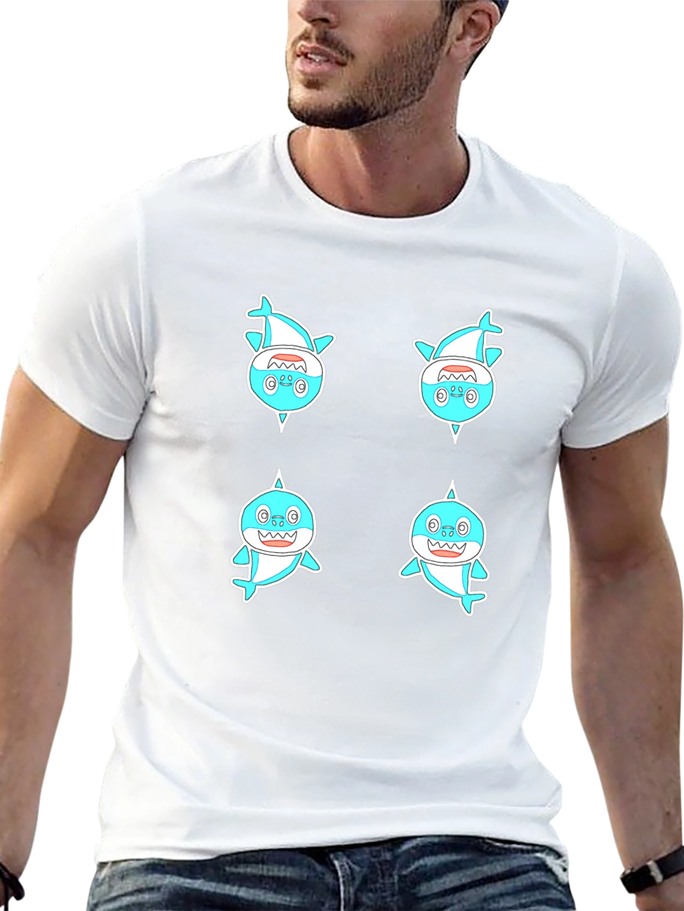Baby Shark Graphic Tee - Mens Black T-Shirt
