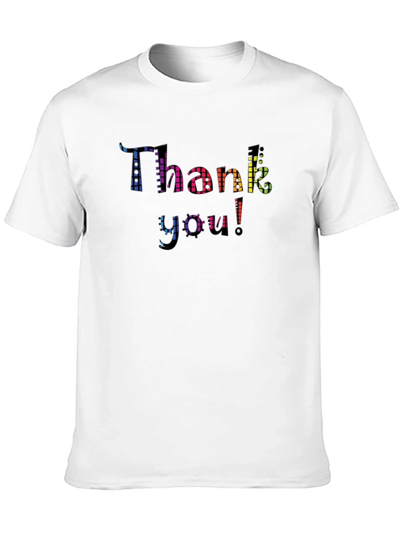 Thank You Rainbow Graphic Black T-Shirt
