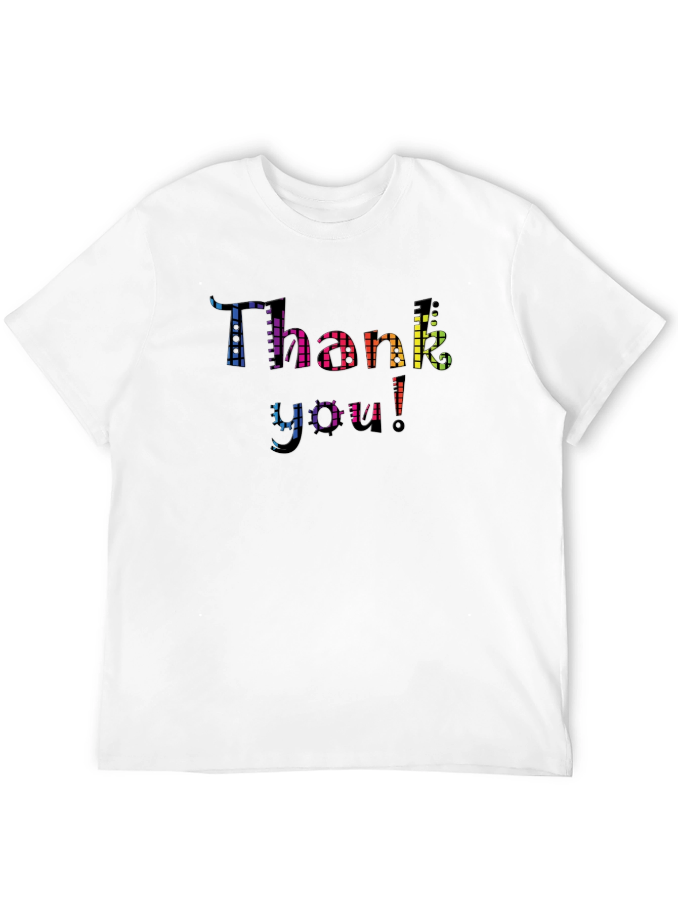 Thank You Rainbow Graphic Black T-Shirt
