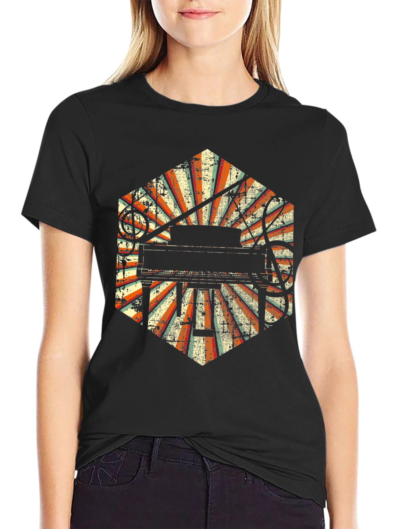 Retro Piano Music T-Shirt