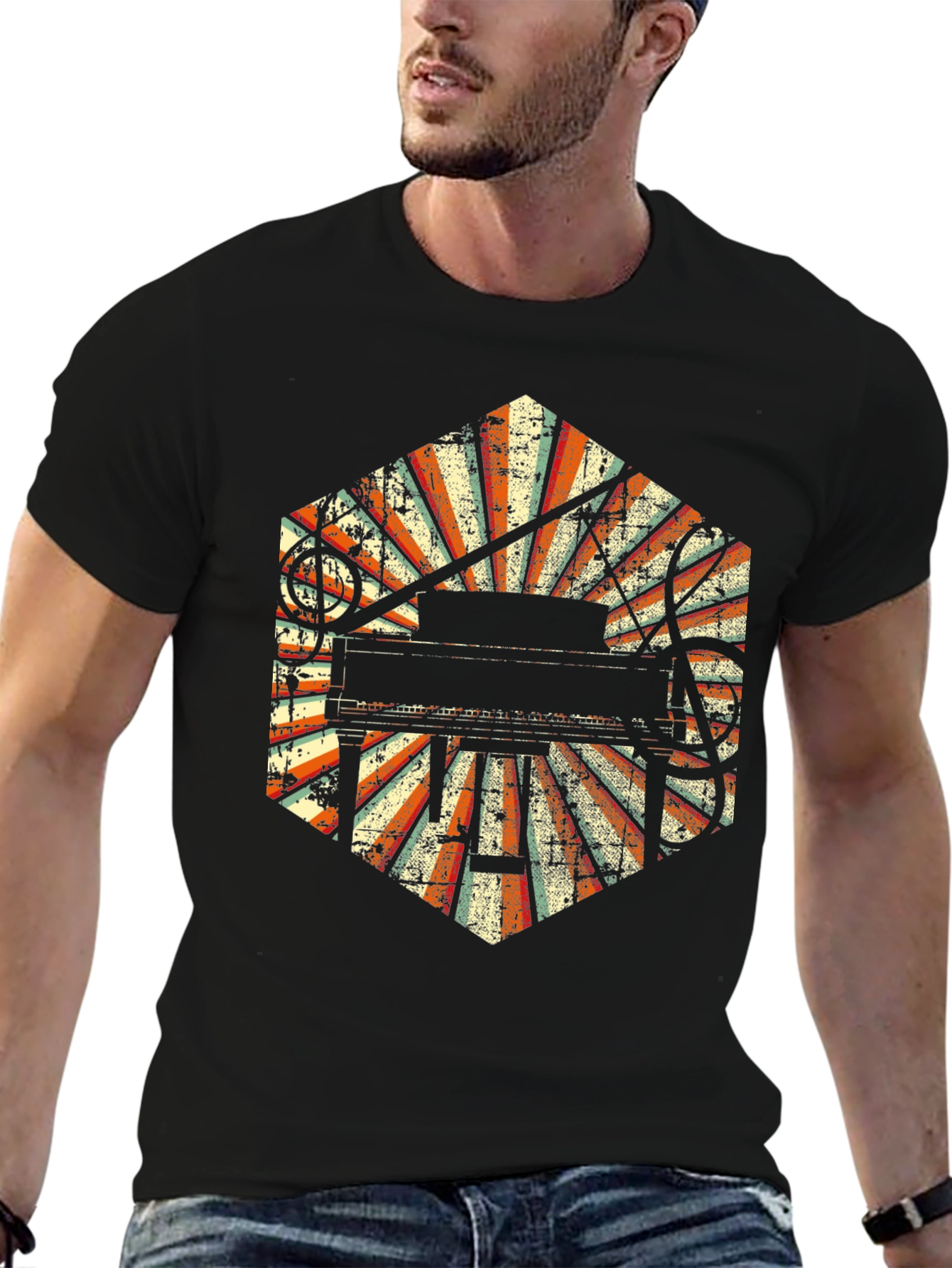 Retro Piano Music T-Shirt