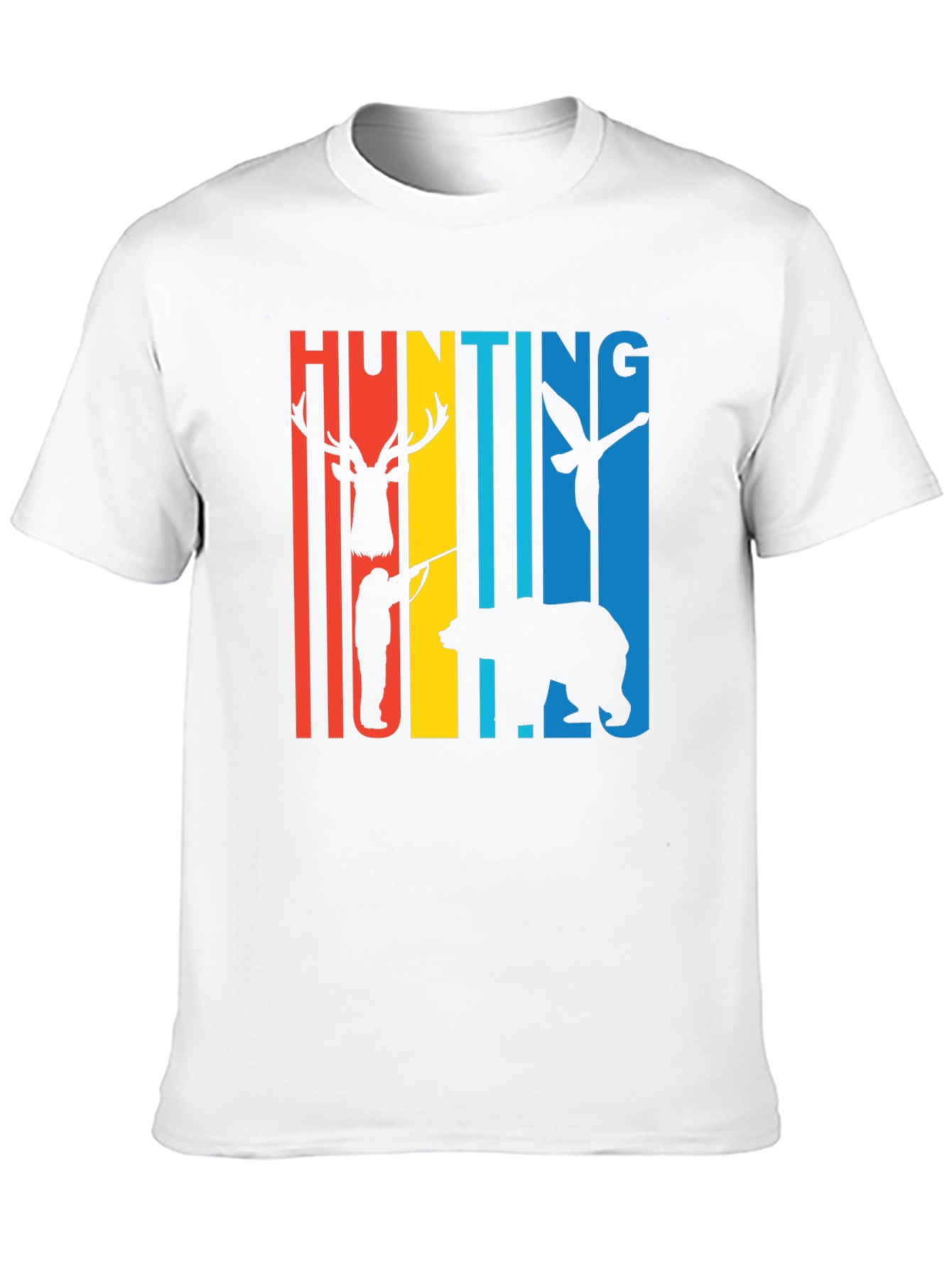 Hunting Graphic T-Shirt Deer Bear Duck Retro