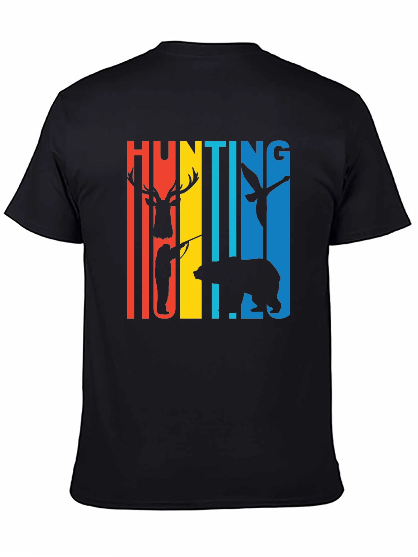 Hunting Graphic T-Shirt Deer Bear Duck Retro