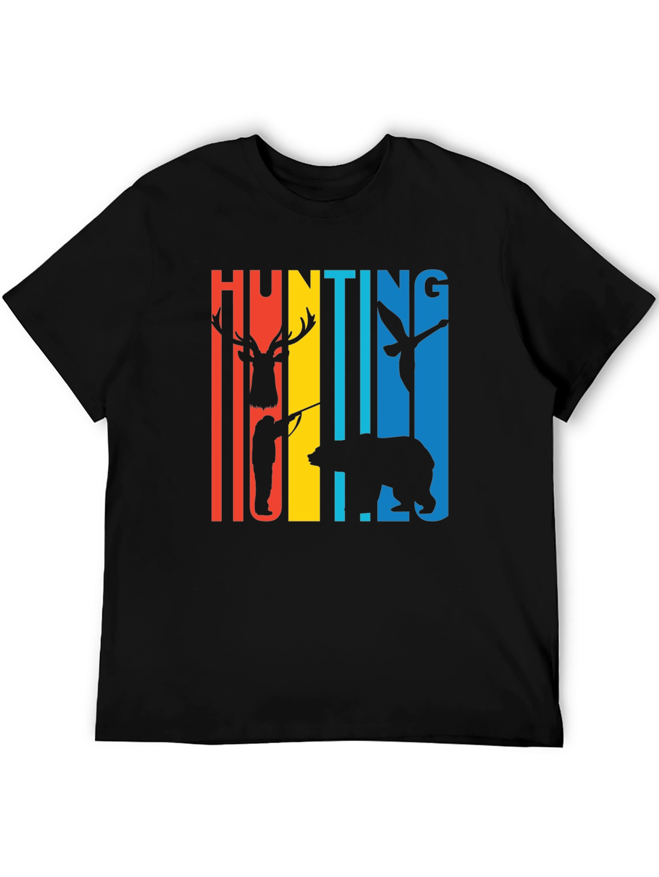 Hunting Graphic T-Shirt Deer Bear Duck Retro
